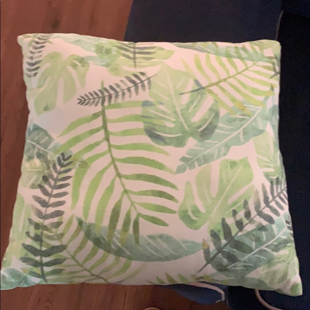 Urban Outfitters palm leaf throw pillow
